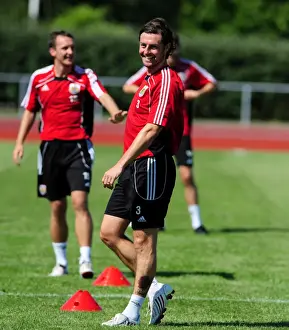 Pre Season Tour Sweden Prints: Jamie McAllister: Unyielding Focus in Bristol City FC Training