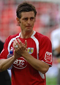 Images Dated 24th May 2008: Jamie McAllister's Euphoric Moment: Bristol City's Play-Off Final Victory