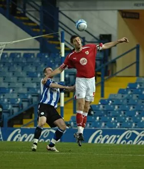 Sheffield Wednesday V Bristol City Collection: Jamie McCombe climes above the sheffield wednesday front line
