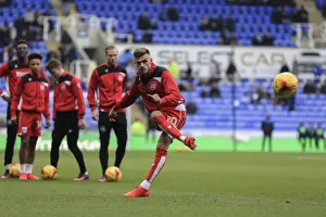 Reading V Bristol City Prints: Jamie Paterson of Bristol City Warms Up Ahead of Reading Clash