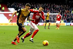 Nottingham Forest V Bristol City Prints: Jamie Paterson Dashes Past Daniel Pinillos: Nottingham Forest vs