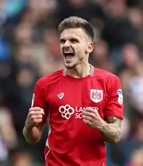Bristol City V Queens Park Rangers Prints: Jamie Paterson's Euphoric Goal Celebration: A Memorable Moment at Ashton Gate (Sky Bet Championship 2017)