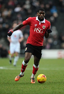MK Dons V Bristol City Prints: Jay Emmanuel-Thomas in Action: Bristol City vs