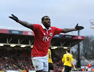 Bristol City V Sheffield United Prints: Jay Emmanuel-Thomas in Action: Bristol City vs Sheffield United, Ashton Gate, 2015