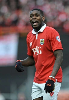 Images Dated 25th January 2015: Jay Emmanuel-Thomas in Action: FA Cup Fourth Round - Bristol City vs West Ham United, Ashton Gate
