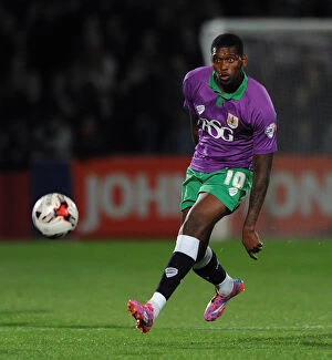 Images Dated 8th October 2014: Jay Emmanuel-Thomas of Bristol City in Action against Cheltenham Town, October 8, 2014