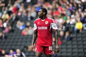 MK Dons V Bristol City Prints: Jay Emmanuel-Thomas of Bristol City in Action Against Milton Keynes Dons