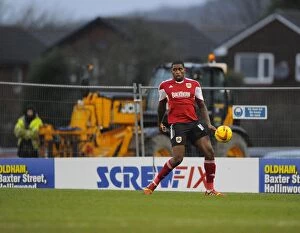 Images Dated 8th February 2014: Jay Emmanuel-Thomas of Bristol City in Action Against Oldham Athletic, February 8, 2014