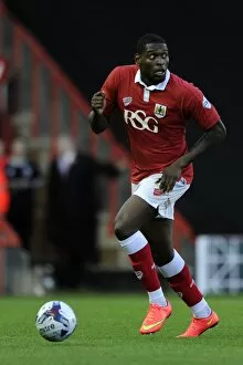 Images Dated 12th August 2014: Jay Emmanuel-Thomas of Bristol City in Action against Oxford United, Ashton Gate, Bristol