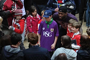Images Dated 11th March 2015: Jay Emmanuel-Thomas of Bristol City Mingles with Fans at Cabot Circus
