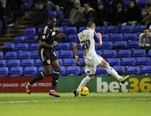 Tranmere Rovers V Bristol City Prints: Jay Emmanuel-Thomas of Bristol City Passes the Ball Past Jim McNulty of Tranmere Rovers during Tranmere v Bristol City