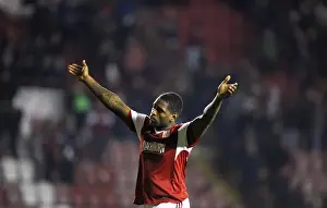 Jay Emmanuel-Thomas of Bristol City Thanks Fans after Win against Swindon Town, March 2014