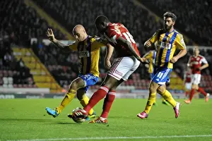 Bristol City V Brentford Prints: Jay Emmanuel-Thomas Goes for Glory: Bristol City vs Brentford, 2013
