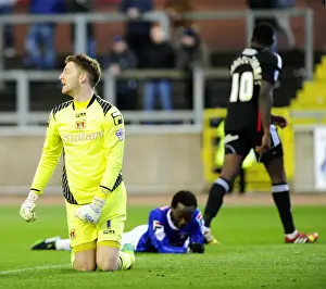 Carlisle United V Bristol City Prints: Jay Emmanuel-Thomas Hat-Trick Mood: Dejected Gillespie of Carlisle United