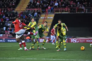 Bristol City V Notts County Prints: Jay Emmanuel-Thomas Scores Third Goal (3-0) for Bristol City Against Notts County at Ashton Gate