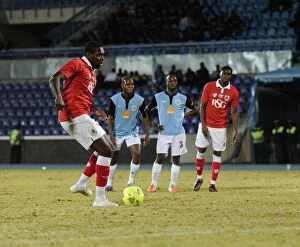 Images Dated 24th July 2014: Jay Emmanuel-Thomas Scores Penalty for Bristol City against Botswana, 2014