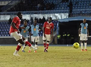 Images Dated 24th July 2014: Jay Emmanuel-Thomas Scores Penalty for Bristol City in Botswana Tour 2014