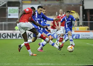 Gillingham Prints: Jay Emmanuel-Thomas Shoots for Bristol City Against Gillingham