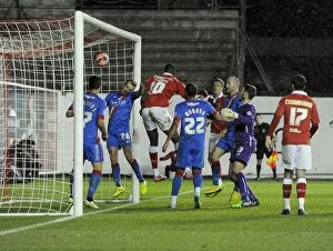 Images Dated 13th January 2015: Jay Emmanuel-Thomas Stuns Doncaster Rovers with FA Cup Upset Goal for Bristol City