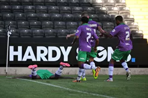 Images Dated 31st August 2014: Jay Emmanuel-Thomas's Goal Celebration: Notts County vs. Bristol City
