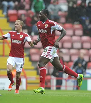 Relagated Team Prints: Jay Emmanuel-Thomas's Goal Celebration: Bristol City vs