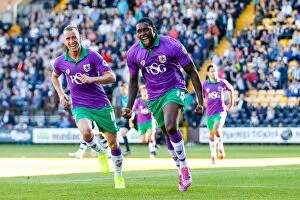 Images Dated 31st August 2014: Jay Emmanuel-Thomas's Last-Minute Penalty Secures 1-2 Victory for Bristol City over Notts County
