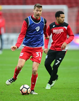 Bristol City V Fleetwood Town Prints: Jens Hegeler in Action: Bristol City vs