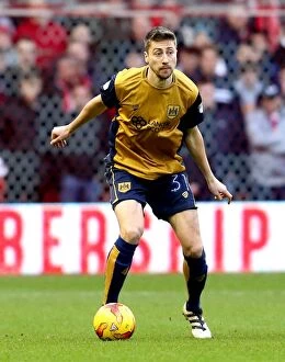 Images Dated 21st January 2017: Jens Hegeler of Bristol City in Action Against Nottingham Forest, Sky Bet Championship 2017