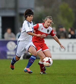 BAWFC v Chelsea Ladies Collection: Ji So-Yun Defends Against Loren Dykes in FA WSL Clash