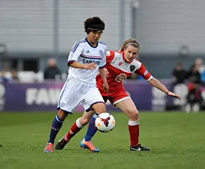 BAWFC V Chelsea Ladies Prints: Ji So-Yun Shields the Ball from Loren Dykes in Bristol Academy vs Chelsea Ladies Football Match