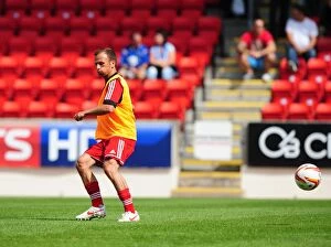 Images Dated 28th July 2012: Jody Morris Leads Bristol City in Pre-Season Friendly at McDiarmid Park, Perth (St Johnstone vs)
