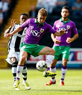 Joe Bryan vs Reece Brown: Intense Rivalry in Notts County vs Bristol City Football Match, 2014