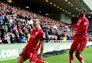 Joe Bryan's Championship-Winning Goal Celebration: Bristol City vs. Cardiff City