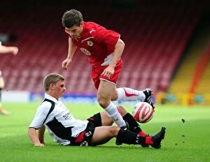 Bristol City v Bournemouth Reserves Collection: Joe Edwards in Action for Bristol City against Bournemouth Reserves