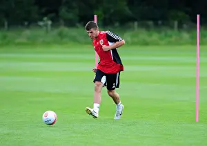 Pre-season Training Prints: Joe Edwards of Bristol City: A Focused Figure in Pre-season Training