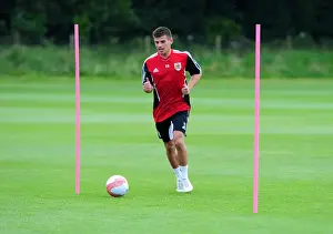 Pre-season Training Prints: Joe Edwards: Unwavering Concentration during Bristol City's Pre-season Training