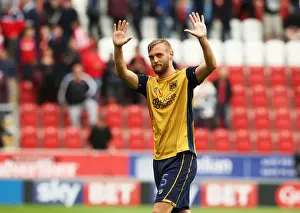 Joel Ekstrand Celebrates with Fans: Rotherham United vs. Bristol City, Sky Bet Championship