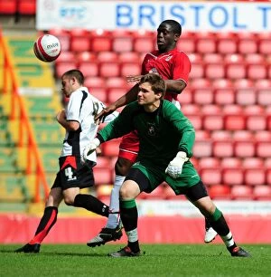 Bristol City v Bournemouth Reserves Collection: John Akinde in Action for Bristol City Against Bournemouth Reserves