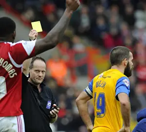 Bristol City V Preston North End Prints: John Welsh Booked Amid Allegations: Spot-Fixing Scandal at Bristol City vs Preston North End (5/4/2014)