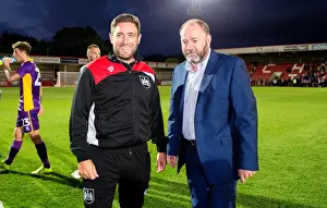 Bcfc Prints: Johnson Brothers Reunited: A Father-Son Rivalry at Abbey Business Stadium - Lee and Gary's Post-Match Moment