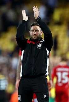 Images Dated 16th August 2016: Johnson at the Helm: Bristol City's Sky Bet Championship Clash Against Norwich City