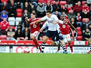 Images Dated 6th November 2010: Johnson vs James: Clash of Managers in Bristol City vs Preston North End Championship Match, 2010