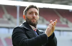 Bristol City V Huddersfield Town Prints: Johnson's Charge: Leading Bristol City in Sky Bet Championship Battle Against Huddersfield (April 2016)