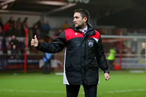 Fleetwood Town V Bristol City Prints: Johnson's Thumbs Up: Lee Celebrates FA Cup Victory with Fans (Fleetwood Town vs)