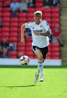 Images Dated 1st September 2012: Jon Stead of Bristol City in Action against Barnsley at Oakwell Stadium, Championship Match