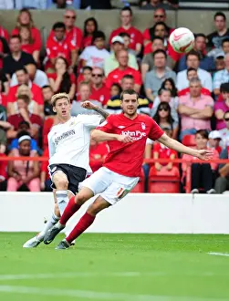 Nottingham Forest V Bristol City Prints: Jon Stead of Bristol City Swings a Corner Kick at Nottingham Forest's The City Ground
