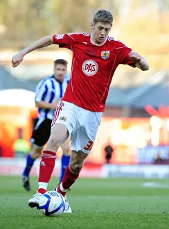 Bristol City V Sheffield Wednesday Prints: Jon Stead in FA Cup Action: Bristol City vs Sheffield Wednesday at Ashton Gate Stadium (08/01/2011)