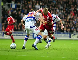 Jon Stead Fouled by Kaspars Gorkss: Championship Clash Between QPR and Bristol City (03/01/2011)