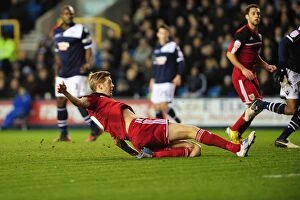 Images Dated 1st January 2013: Jon Stead Scores: Millwall vs. Bristol City - 1-1 Championship Tie