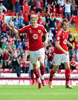 Jon Stead Scores the Thrilling Opener: Championship Showdown at Ashton Gate - May 2011 (Bristol City vs)